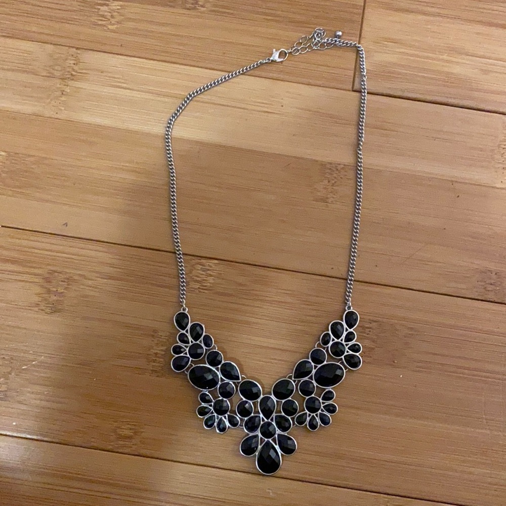 Black statement necklace